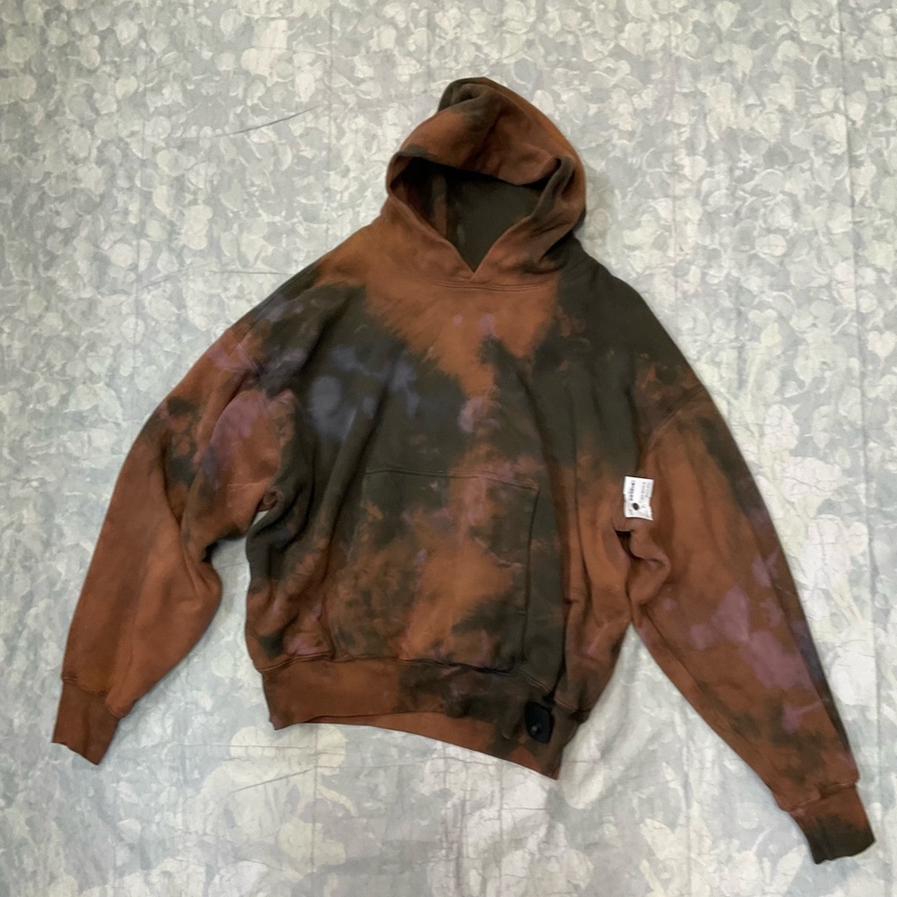 Yeezy Brown and Black Tie-Dye Hoodie